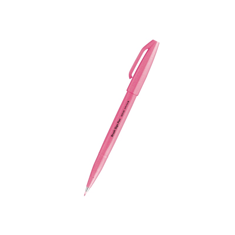 Pentel Brush Sign Pen – Fluorescent Pink