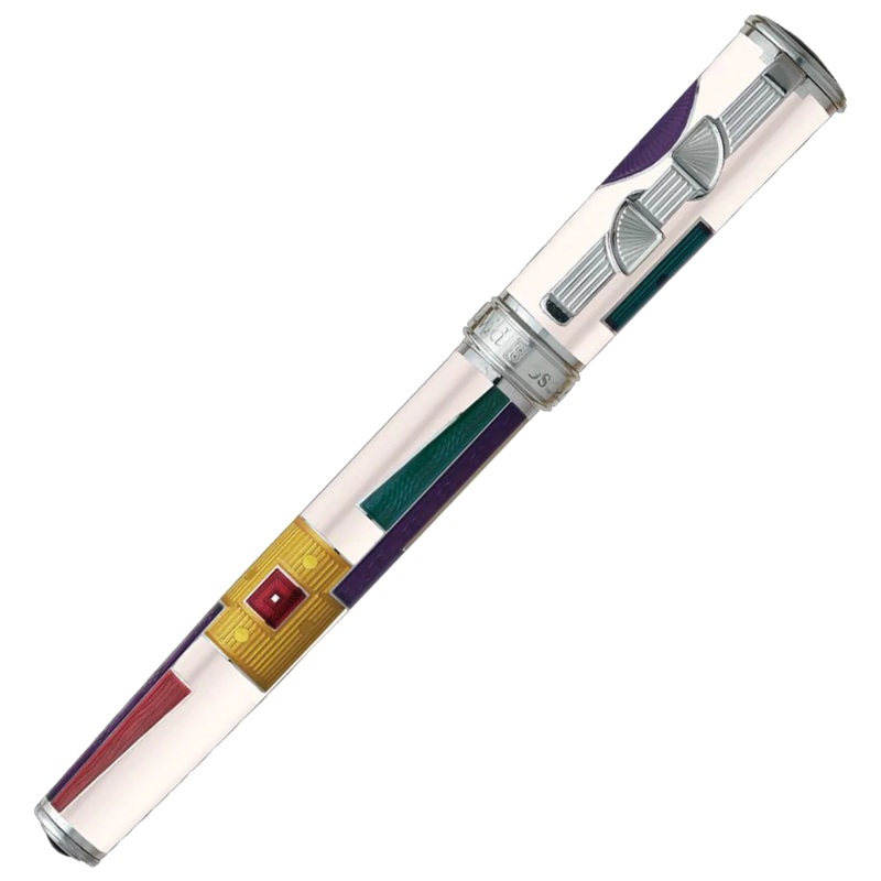 David Oscarson American Art Deco White Pen Fountain Pen Fine