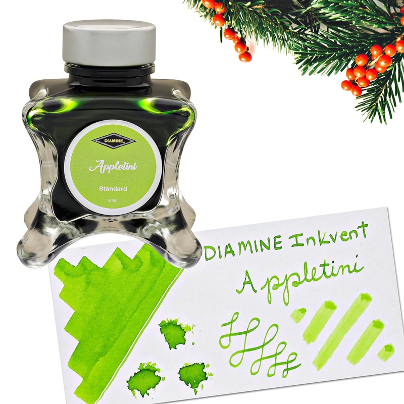 Diamine Inkvent Green Edition Standard Bottled Ink in Appletini – 50 mL