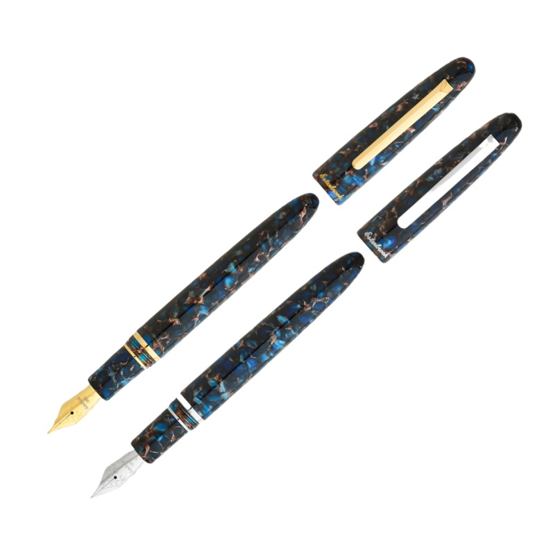Esterbrook Estie Nouveau Blue Fountain Pen – 18k Gold Medium Nib