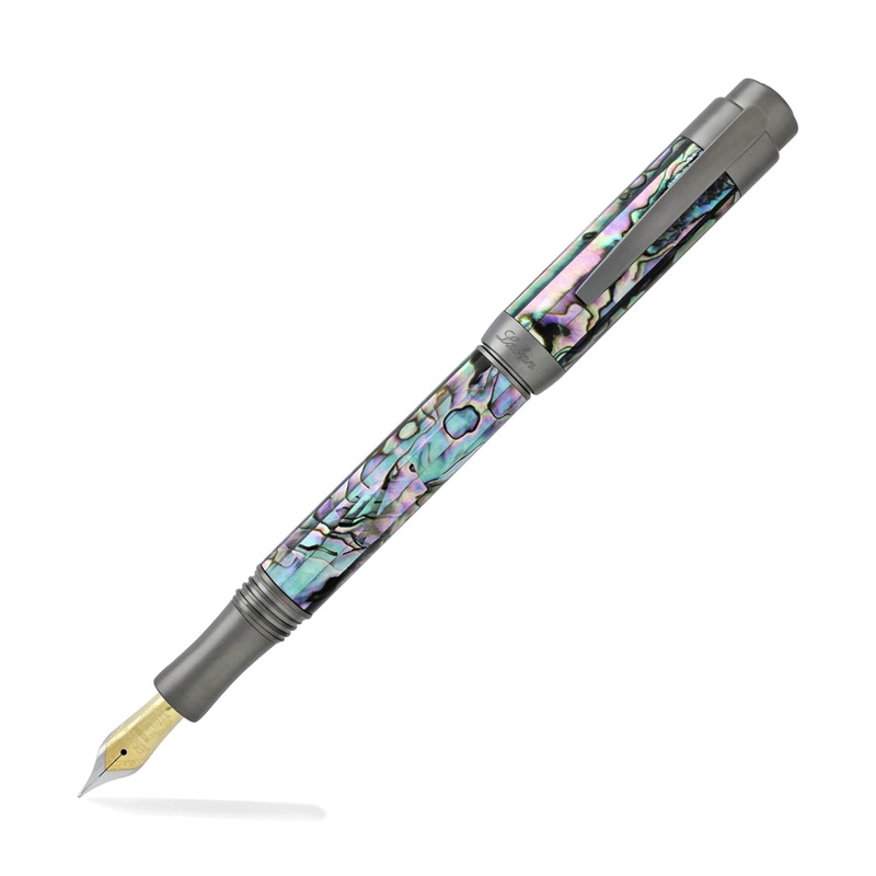 Laban Abalone Fountain Pen in New Abalone with Gunmetal Trim Medium