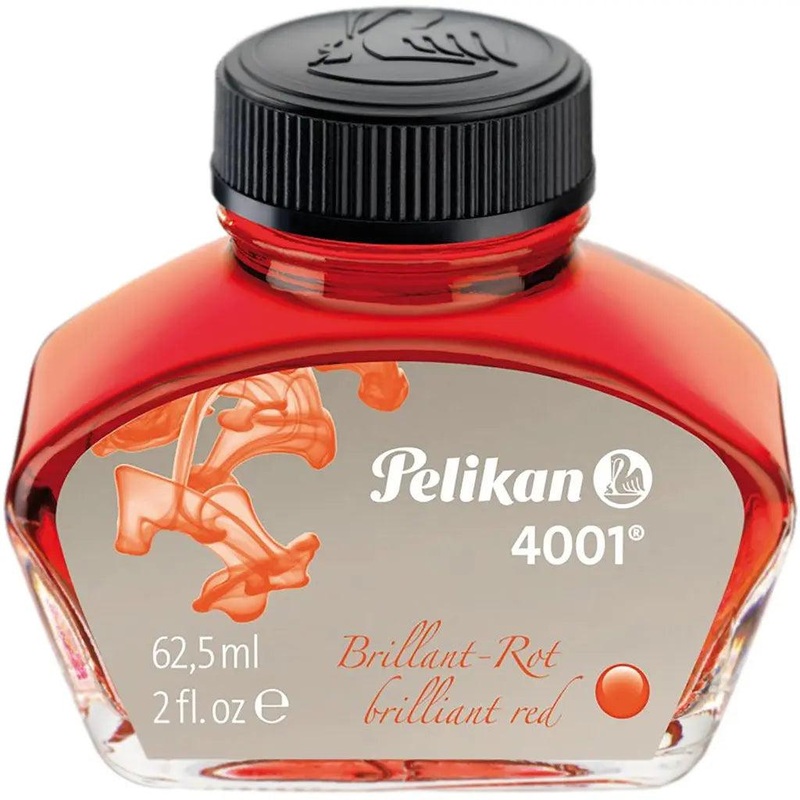 Pelikan 4001 Ink Bottle – Brilliant Red – 62.5ml