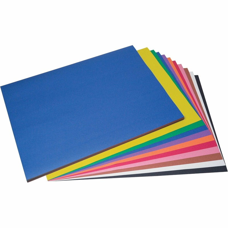 Prang Construction Paper – Multipurpose – 36″ Width x 24″ Length – Assorted – 50 / Pack