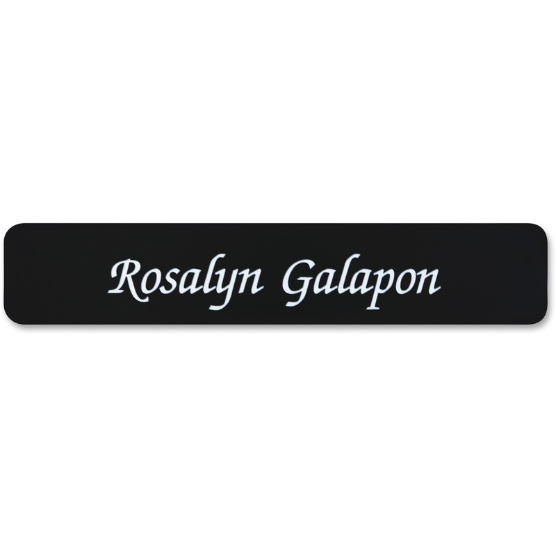 Xstamper Designer Name Plate Only – 10″ Width x 2″ Height – Rectangular Shape – Rounded Corner – Plastic – Assorted – 1 Each