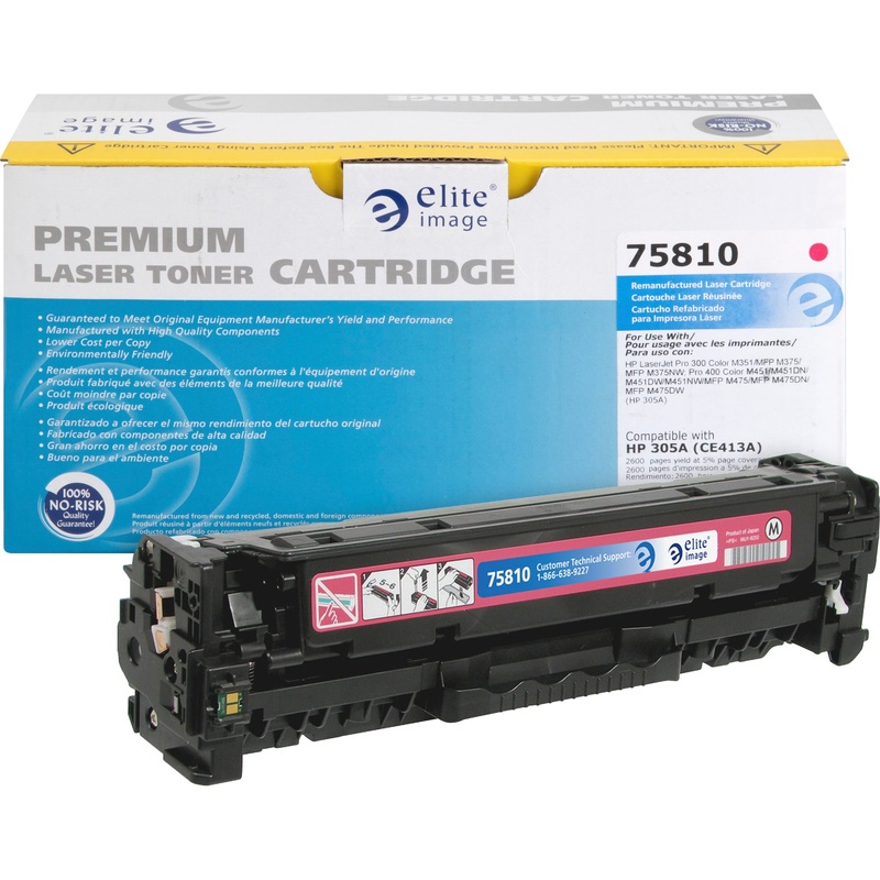 Elite Image Remanufactured Laser Toner Cartridge 305A (CE413A) – Magenta – 1 Each – 2600 Pages