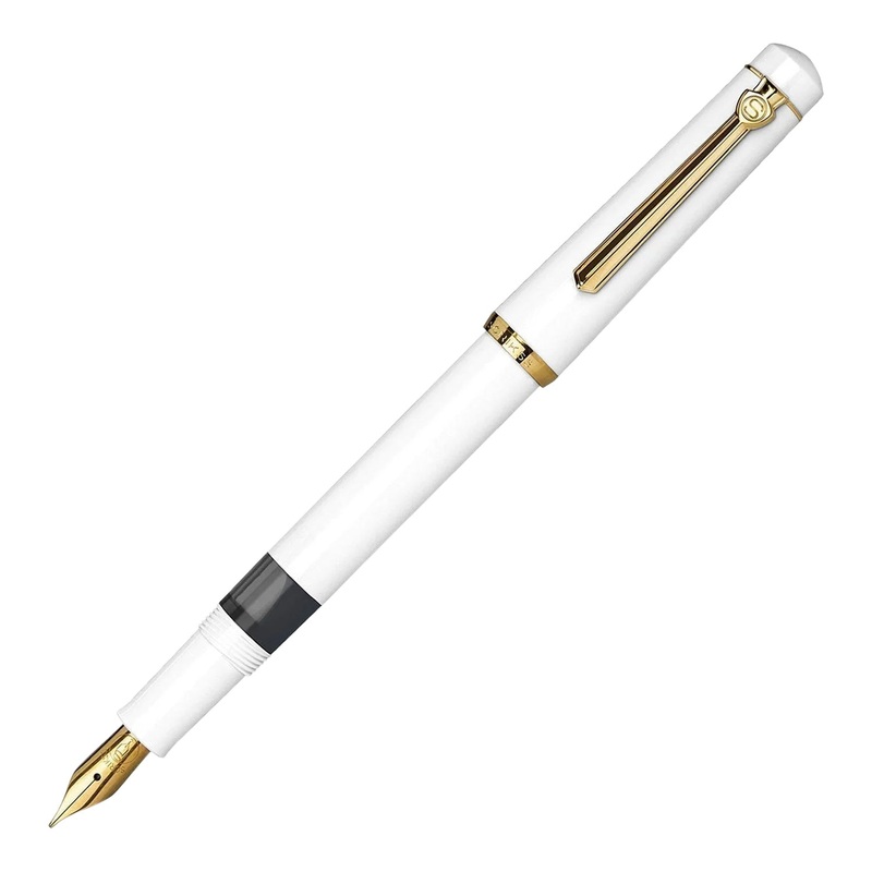 Scrikss 419 Fountain Pen – White GT Medium