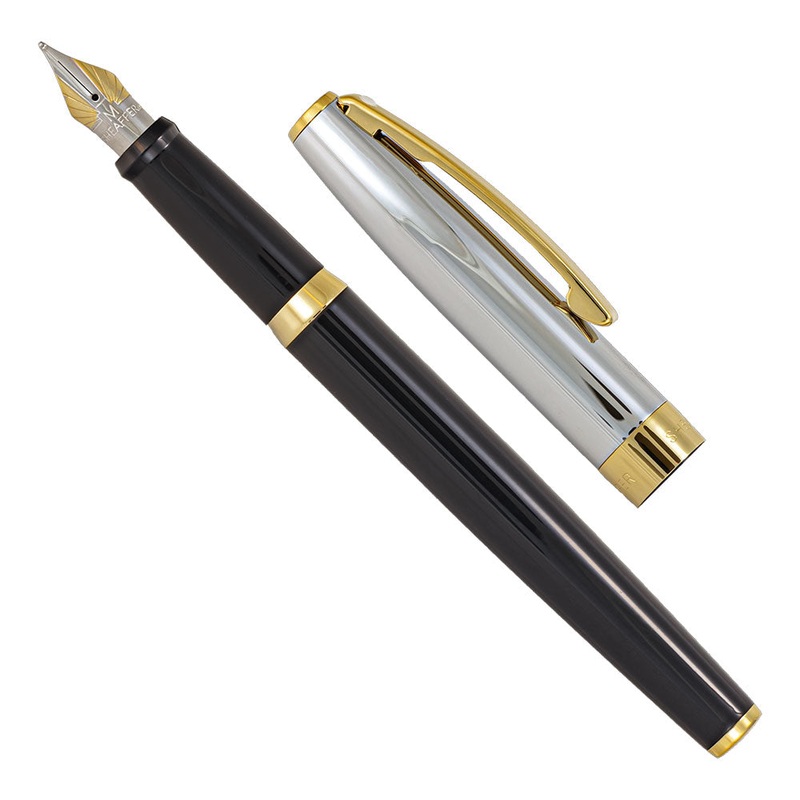 Sheaffer Sagaris Black with Chrome Cap Fountain Pen Medium