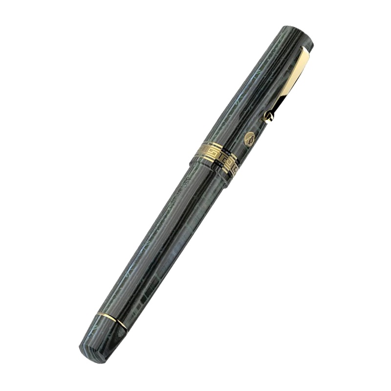 Armando Simoni Club Bologna Extra Arco Verde Gold Trim Fountain Pen