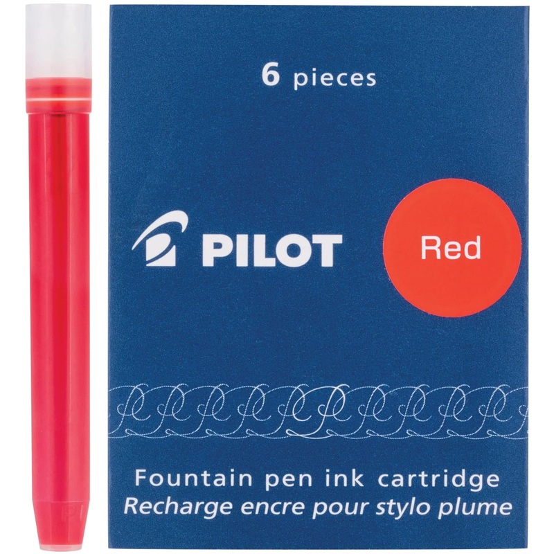 Pilot Namiki Ink Cartridge in Red – Pack of 6