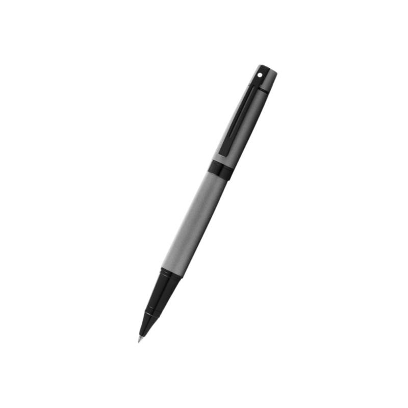 Sheaffer 300 E9345 Rollerball Pen – Matte Gray Lacquer with Polished Black Trims