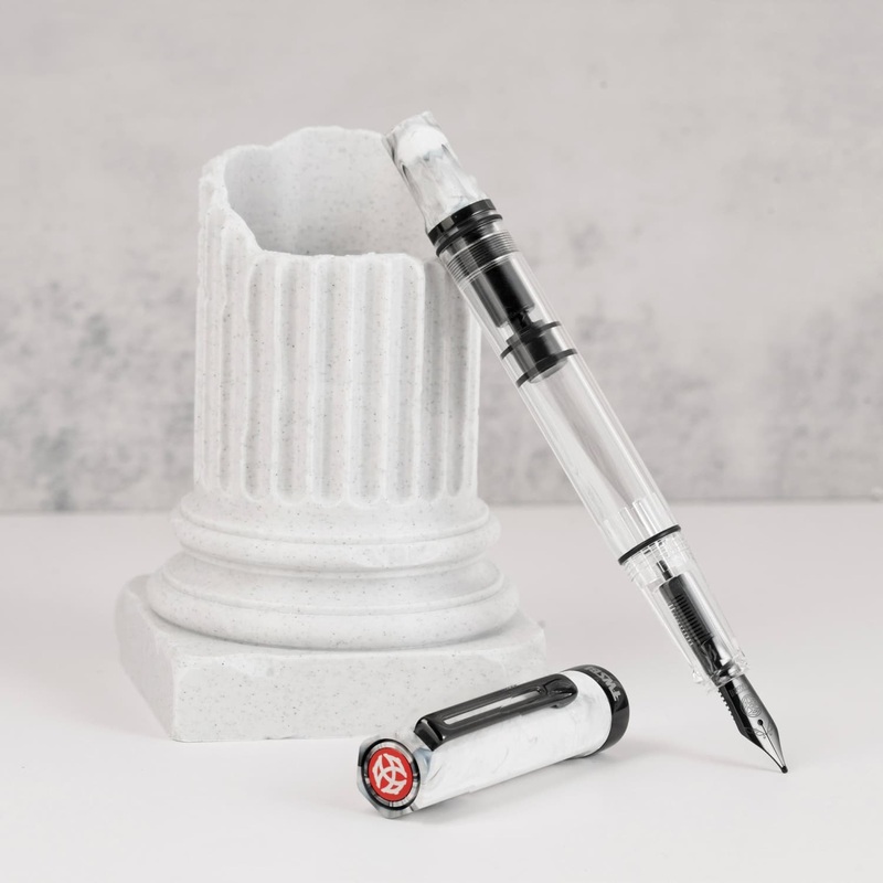 Twsbi ECO Fountain Pen in Carrara with Onyx Broad