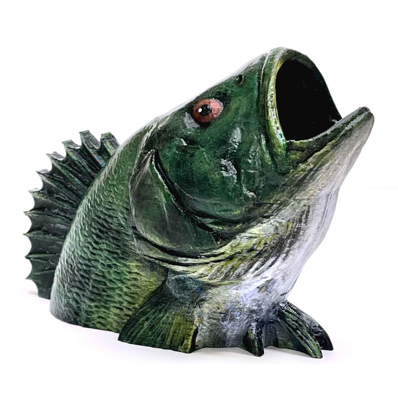 3D Printed Bass Pen Holder Hand Painted