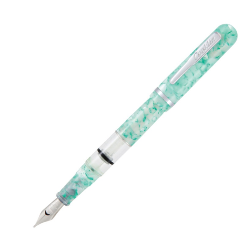 Conklin Heritage Word Gauge Turquoise Fountain Pen Extra Fine