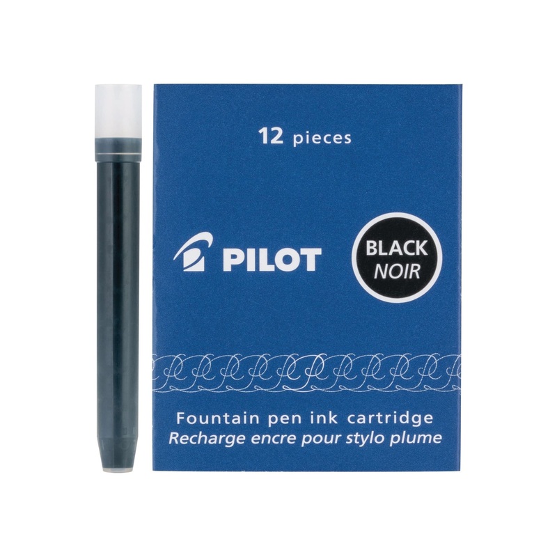 Pilot Ink Cartridges in Black (Pack of 12)