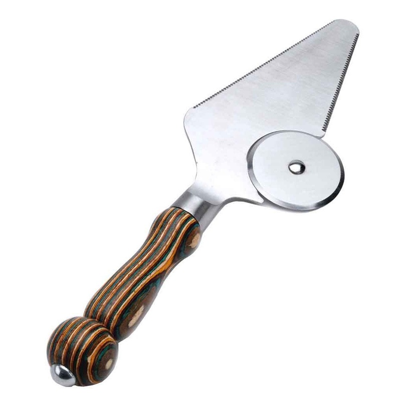Pizza Cutter Slicer & Server Kit – 3 In 1 Stainess Steel