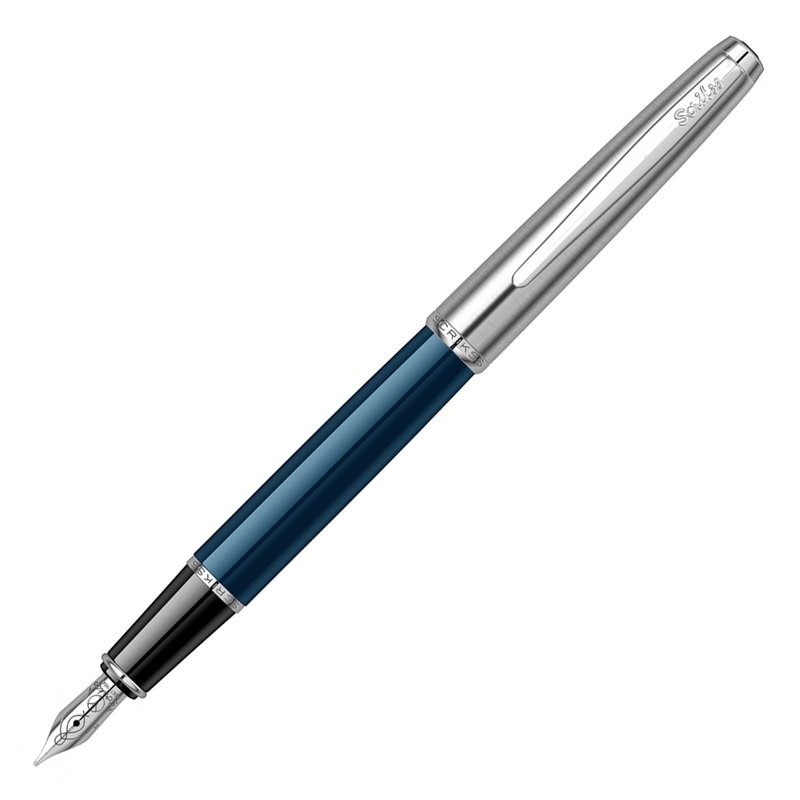 Scrikss Metropolis 78 Fountain Pen – Navy Chrome CT Medium