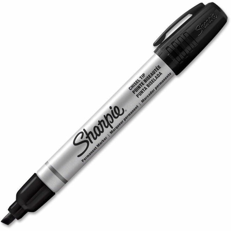 Sharpie Pro Chisel Tip Markers – Chisel Marker Point – Black Ink – Metal Barrel – 1 Dozen