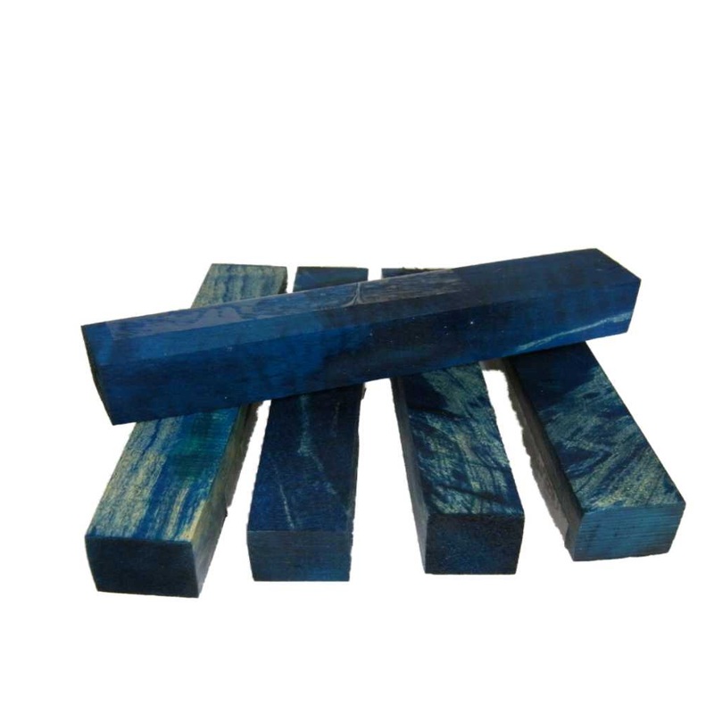 Stabilized Maple Pen Blanks – Two-Tone Blue