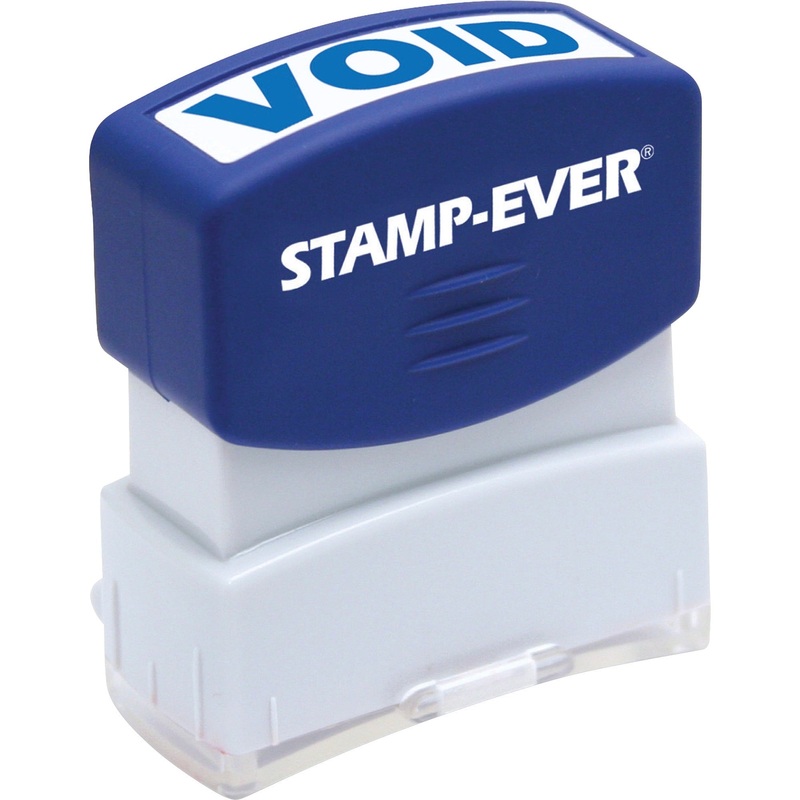 Stamp-Ever Pre-inked One-Clear Void Stamp – Message Stamp – VOID – 0.56″ Impression Width x 1.69″ Impression Length – 50000 Impression(s) – Blue – 1 Each