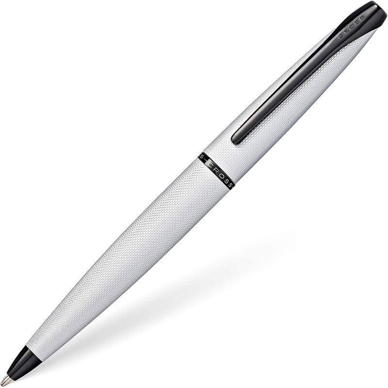Cross ATX Ballpoint Pen, Brushed Chrome & Black