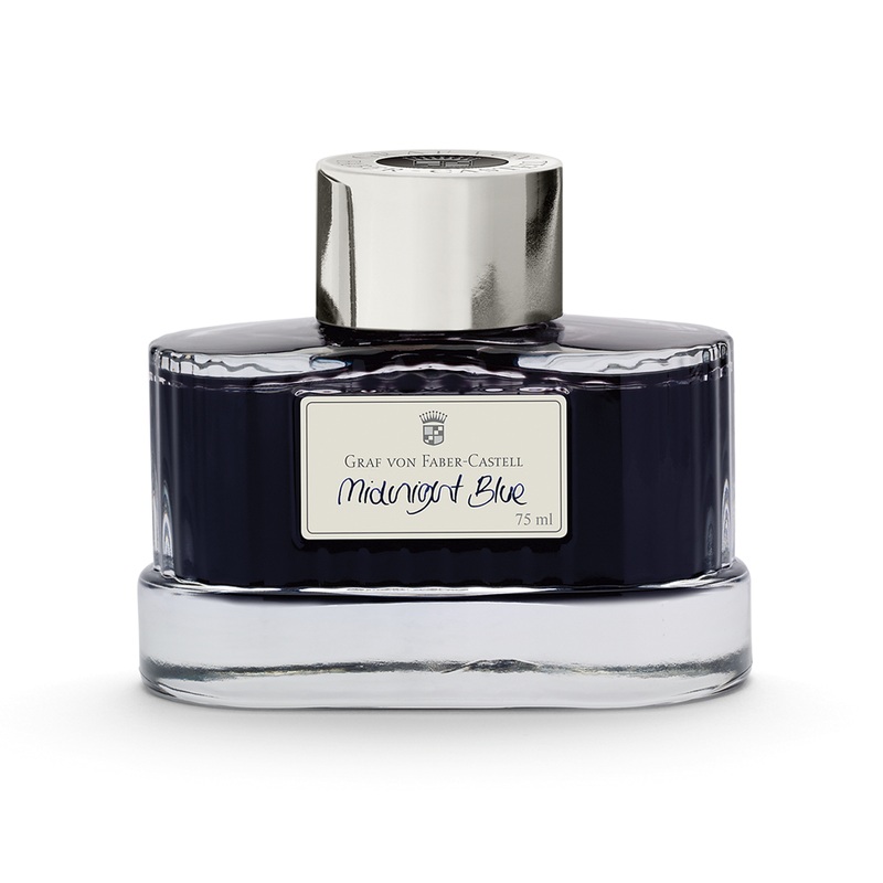 Graf von Faber-Castell 75ml Ink Bottle – Midnight Blue Midnight Blue