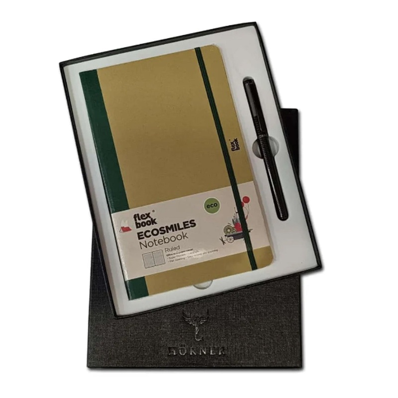 Horner Gift Set – Fortress Titanium Roller Ball Pen with Notebook