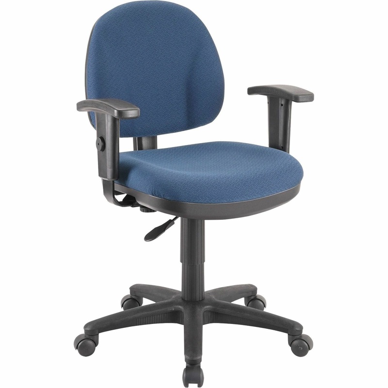 Lorell Millenia Series Pneumatic Adjustable Task Chair – Blue Seat Color – 1 Each
