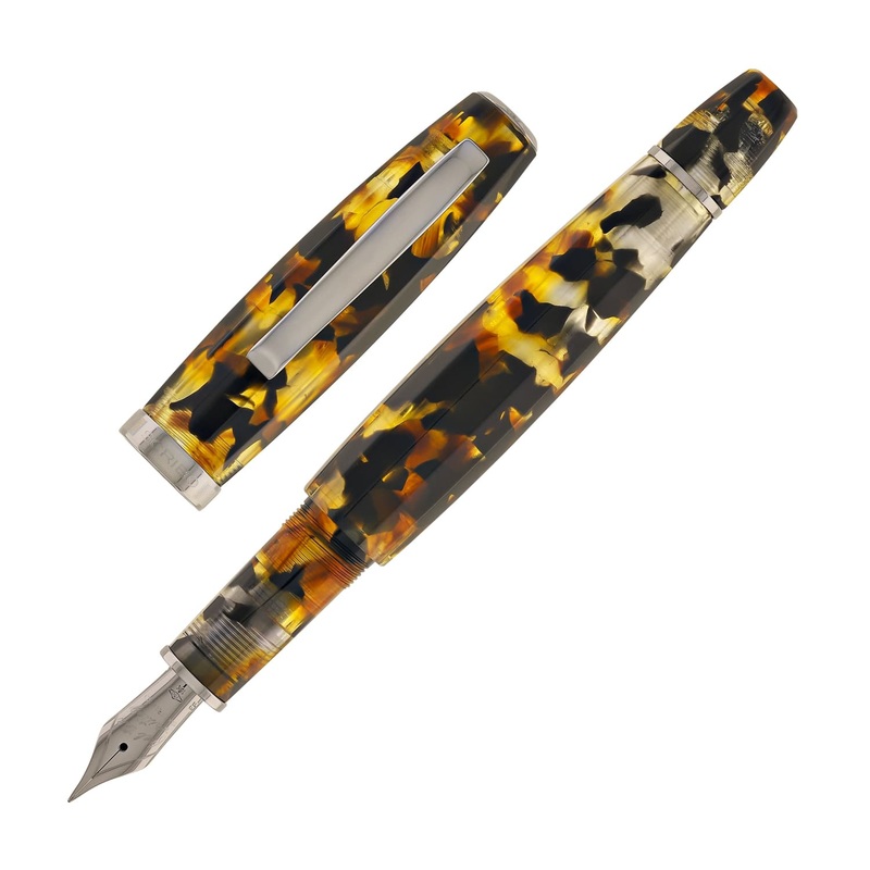 Scribo Feel Fountain Pen in Finestra Sul Tempo with Ruthenium Trim 18kt Gold Extra Extra Fine