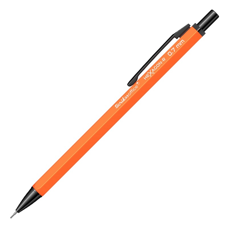 Scrikss Hexagon .7mm Mechanical Pencil – Orange
