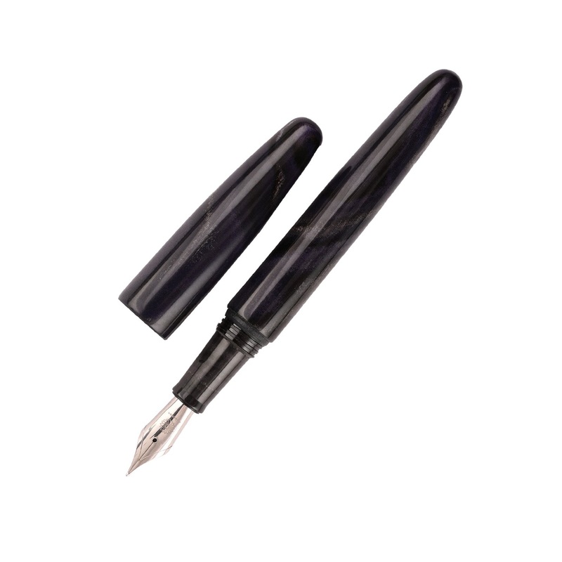 Wancher Dream True Ebonite Fountain Pen – Marble Purple Gray Extra Fine