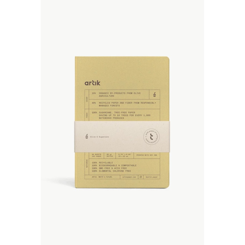 Artik A5 Notebook in Olive Lined