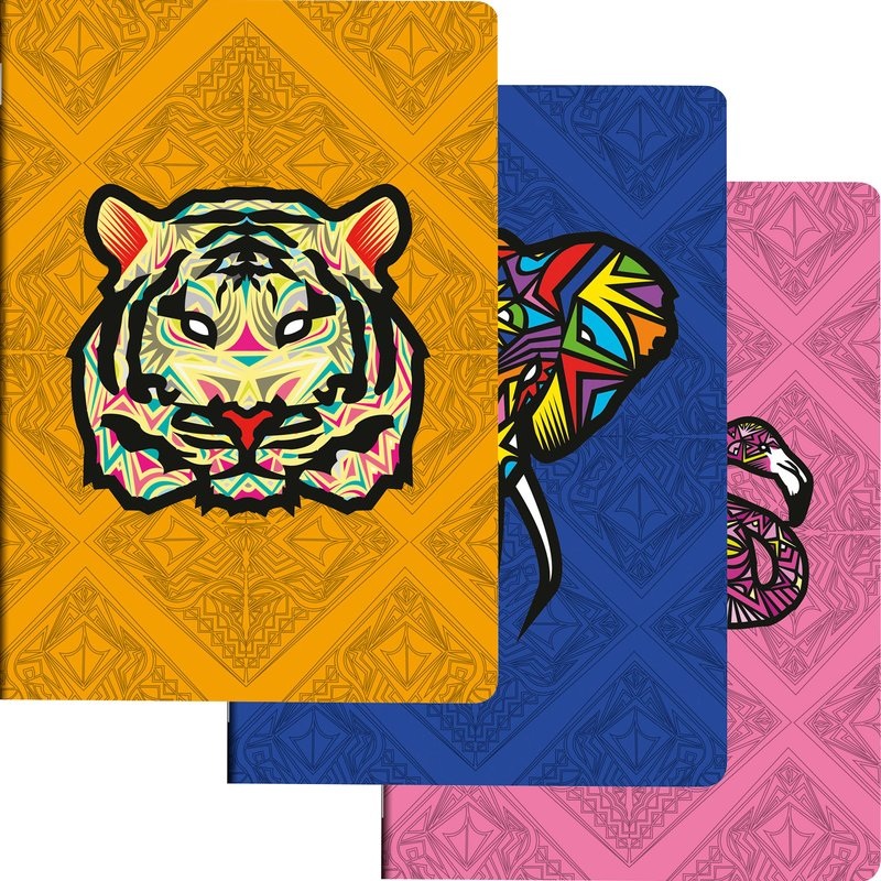 Clairefontaine Sauvage by Baro Sarre A5 Side Staplebound Notebook- Lined Tiger