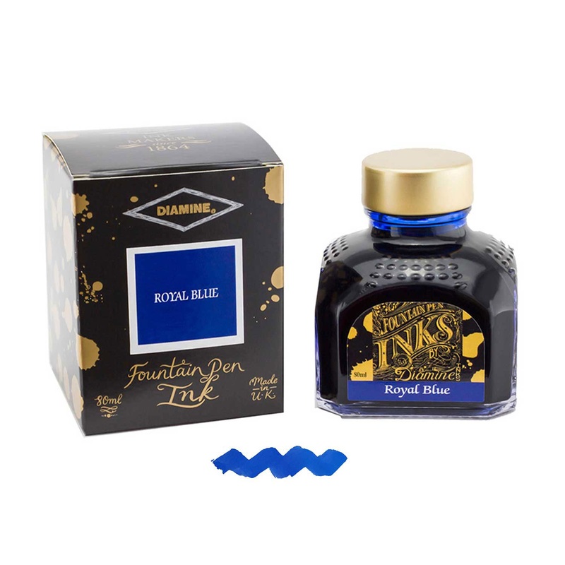 Diamine Royal Blue Ink Bottle – 80ml