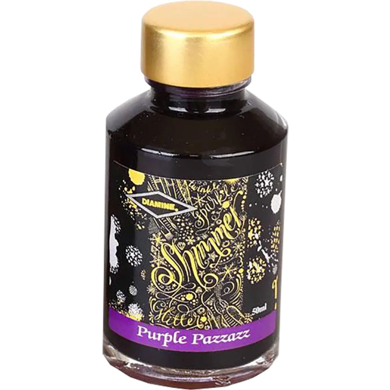 Diamine Shimmer Ink 50 ml Purple Pazzazz – Gold shimmer