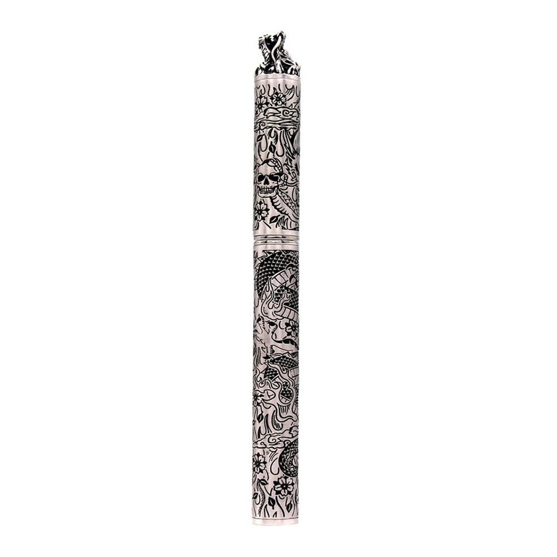 S.T. Dupont Haute Creation Tattoo Collection Rollerball Pen – Rhodium Dragon