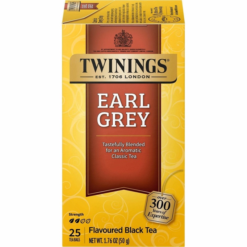 Twinings of London Earl Grey Black Tea Bag – Black Tea – 25 Cup – 25 / Box