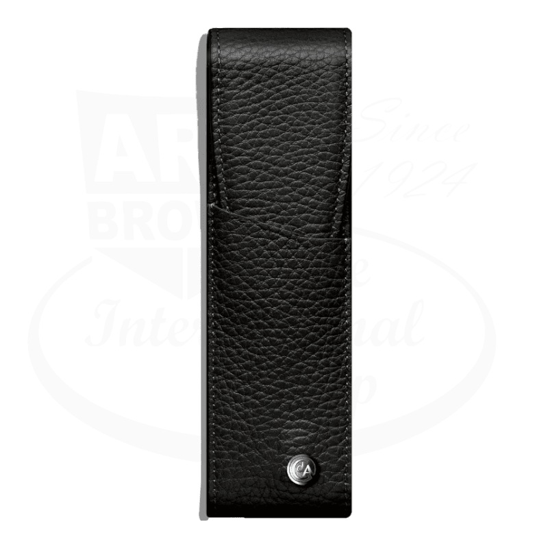 Caran D’Ache Leman Black Leather 2 Pen Holder