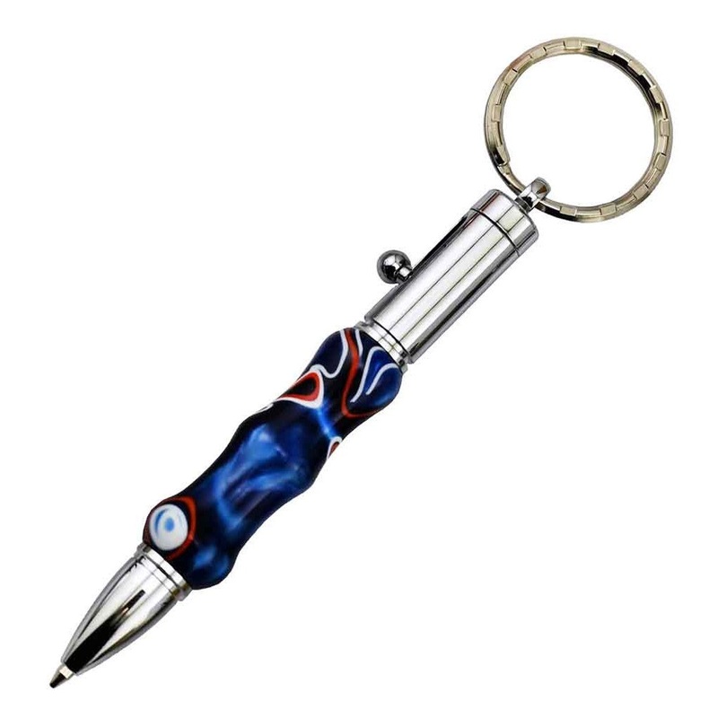 Mini Bolt Action Key Ring Pen Kits Chrome