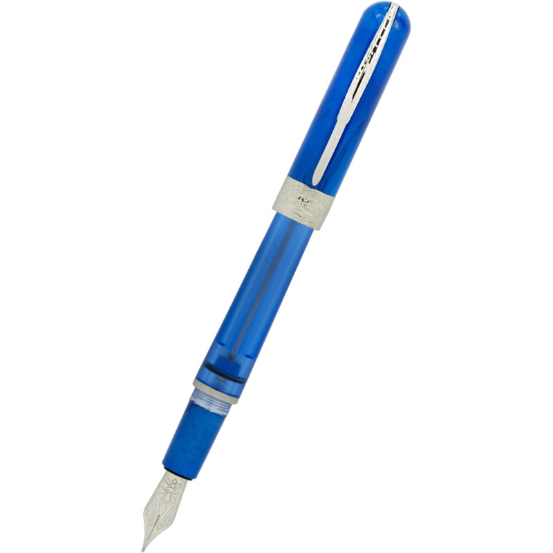 Pineider Avatar UR Traveler Fountain Pen – Twin Tank Touchdown Neptune Blue Fine