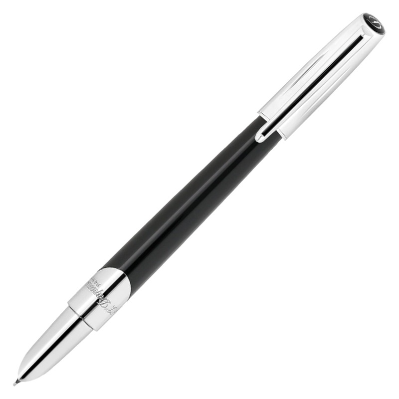S. T. Dupont Defi Milenium Fountain Pen – Shiny Black & Chrome Medium