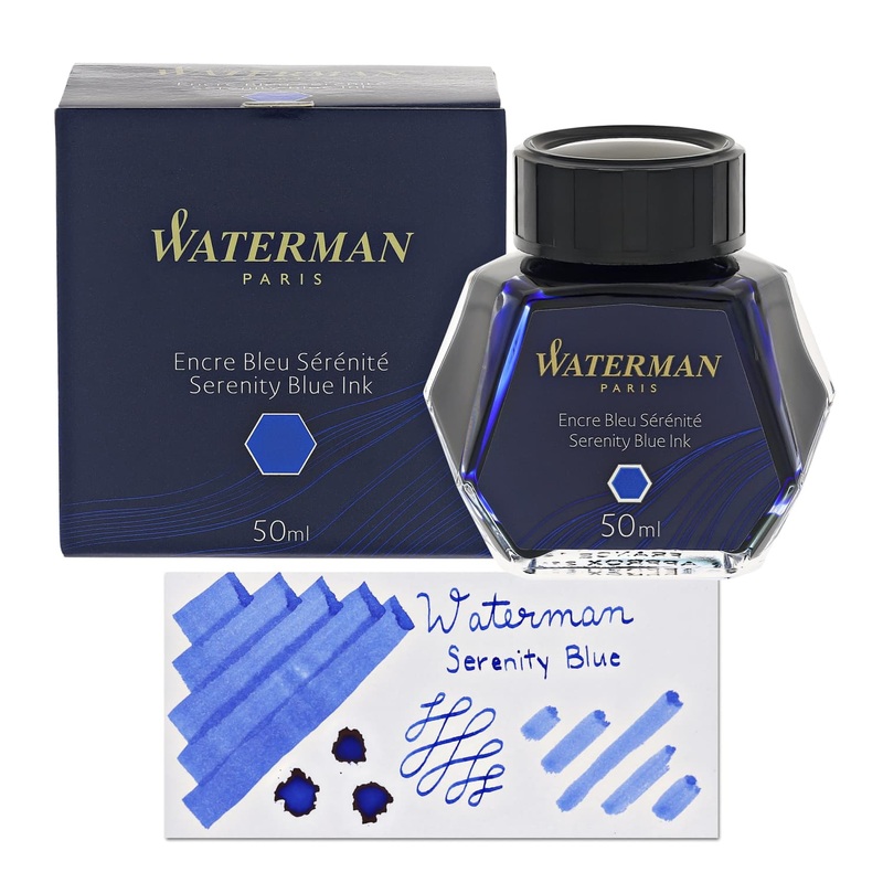 Waterman Bottled Ink in Serenity Blue – 50mL