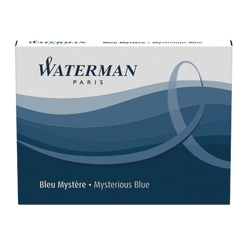Waterman Ink Cartridges in Mysterious Blue – Pack of 8
