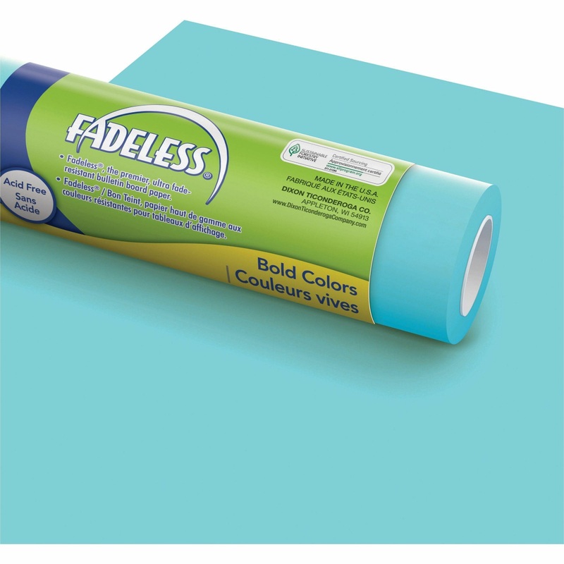 Fadeless Bulletin Board Art Paper – ClassRoom Project, Home Project, Office Project – 48″ Width x 50 ft Length – Light Blue – 1 Roll