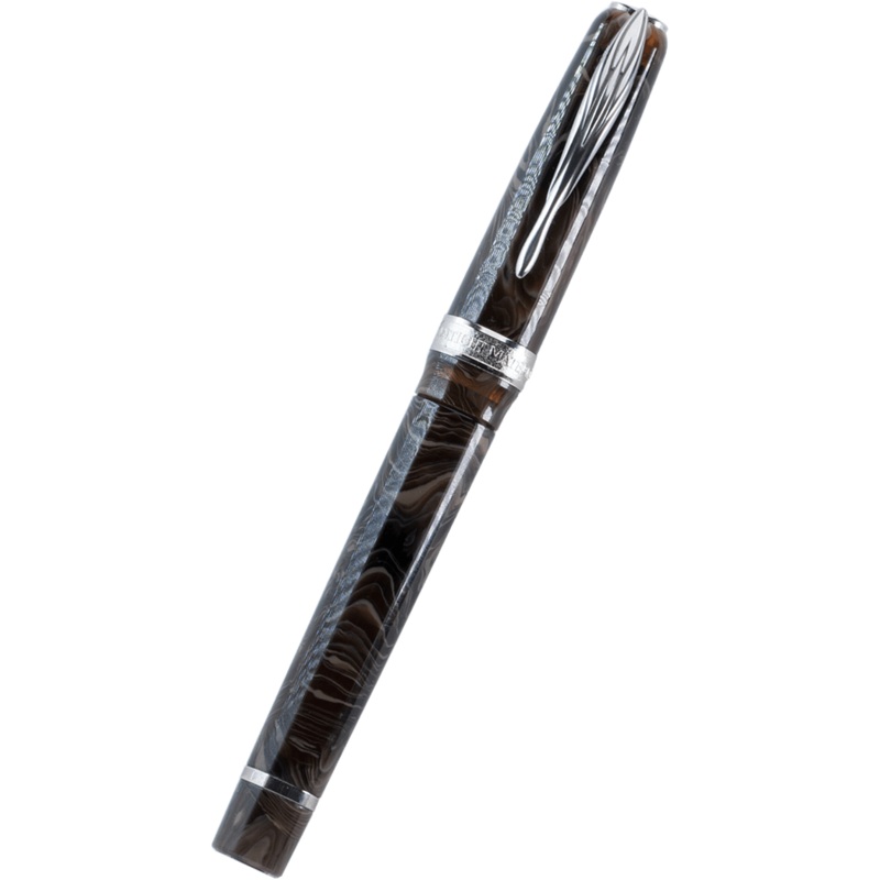 Pineider La Grande Belleza Ancient Materials Rollerball Pen – Carrara Brown – Palladium Trim