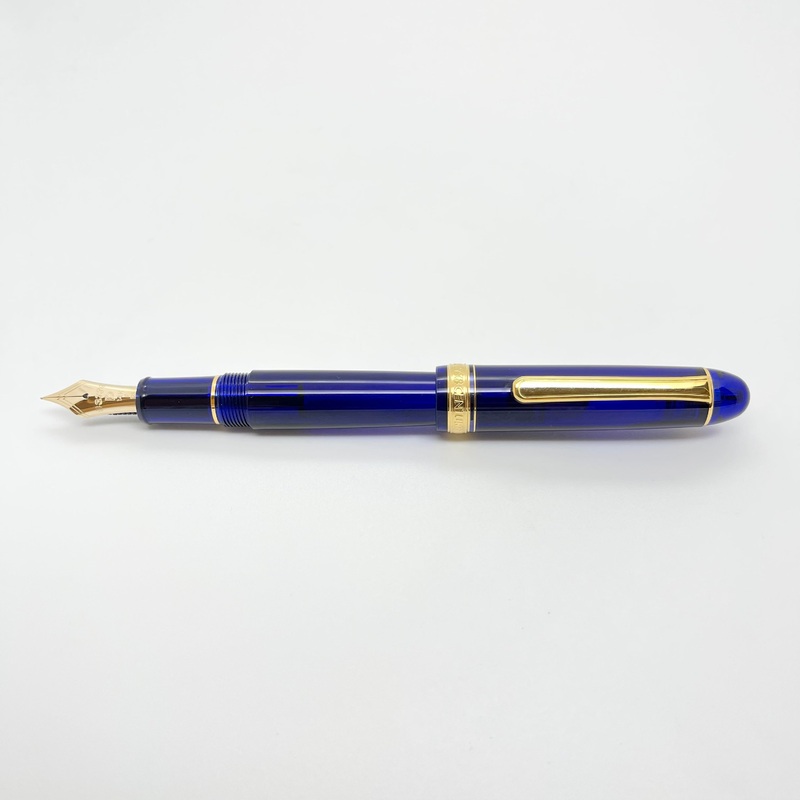 Platinum #3776 Century Fountain Pen Chartres Blue with Gold Trim Medium