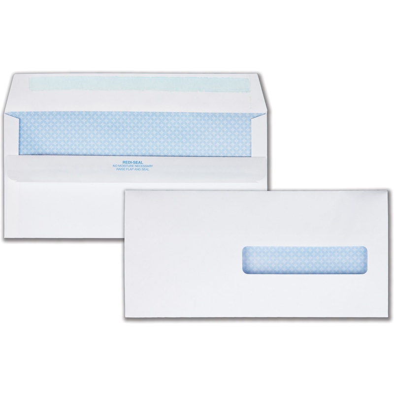 Quality Park Redi-Seal HCFA-1500 Claim Envelopes – Single Window – #10 1/2 – 4 1/2″ Width x 9 1/2″ Length – 24 lb – Self-sealing – White – Wove – 500 / Box