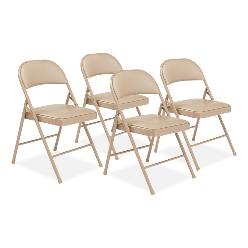 BASICS by NPS 950 Series Vinyl Padded Steel Folding Chair
