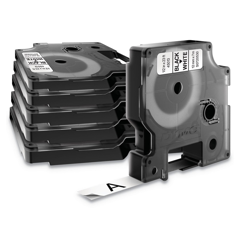 D1 DURABLE LABELS, 0.5″ X 23 FT, WHITE, 6/PACK