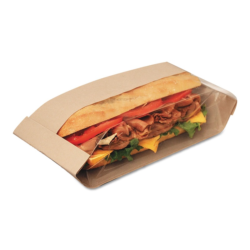 DUBL VIEW SANDWICH BAGS, 2.55 MIL, 11.75″ X 2.75″, NATURAL BROWN, 500/CARTON