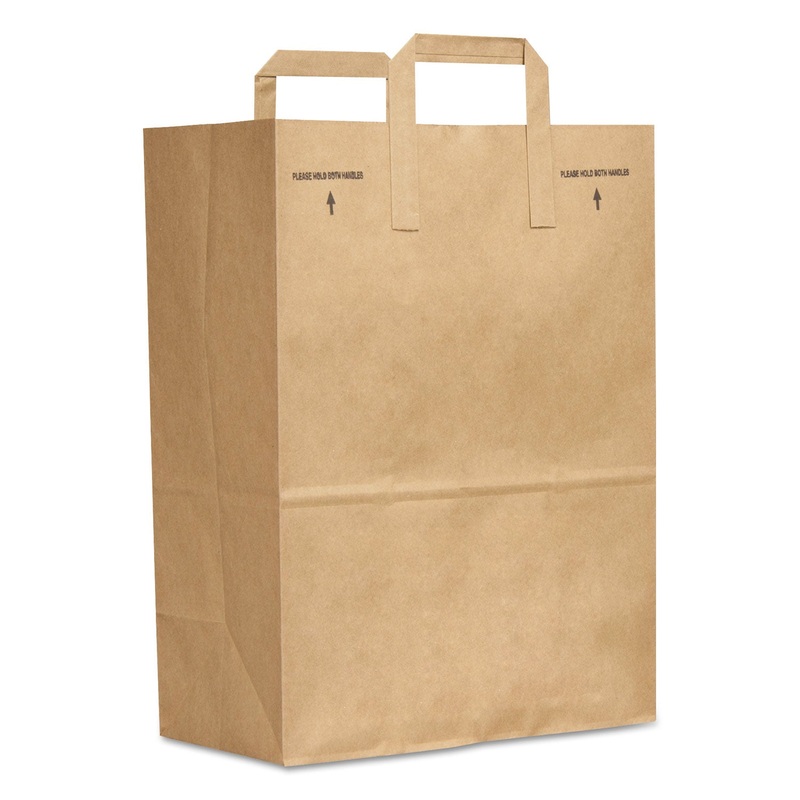 GROCERY PAPER BAGS, 70 LBS CAPACITY, 1/6 BBL, 12″W X 7″D X 17″H, KRAFT, 300 BAGS